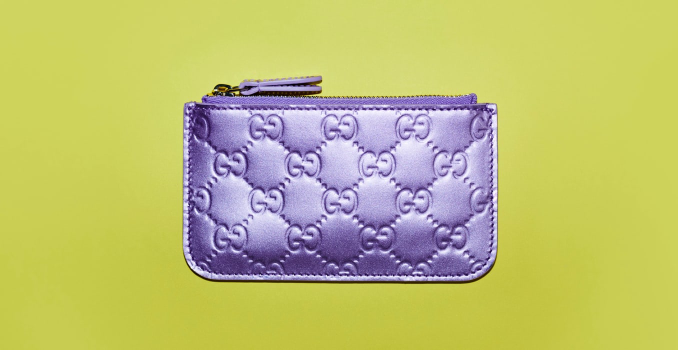 Small leather goods with a bold presence