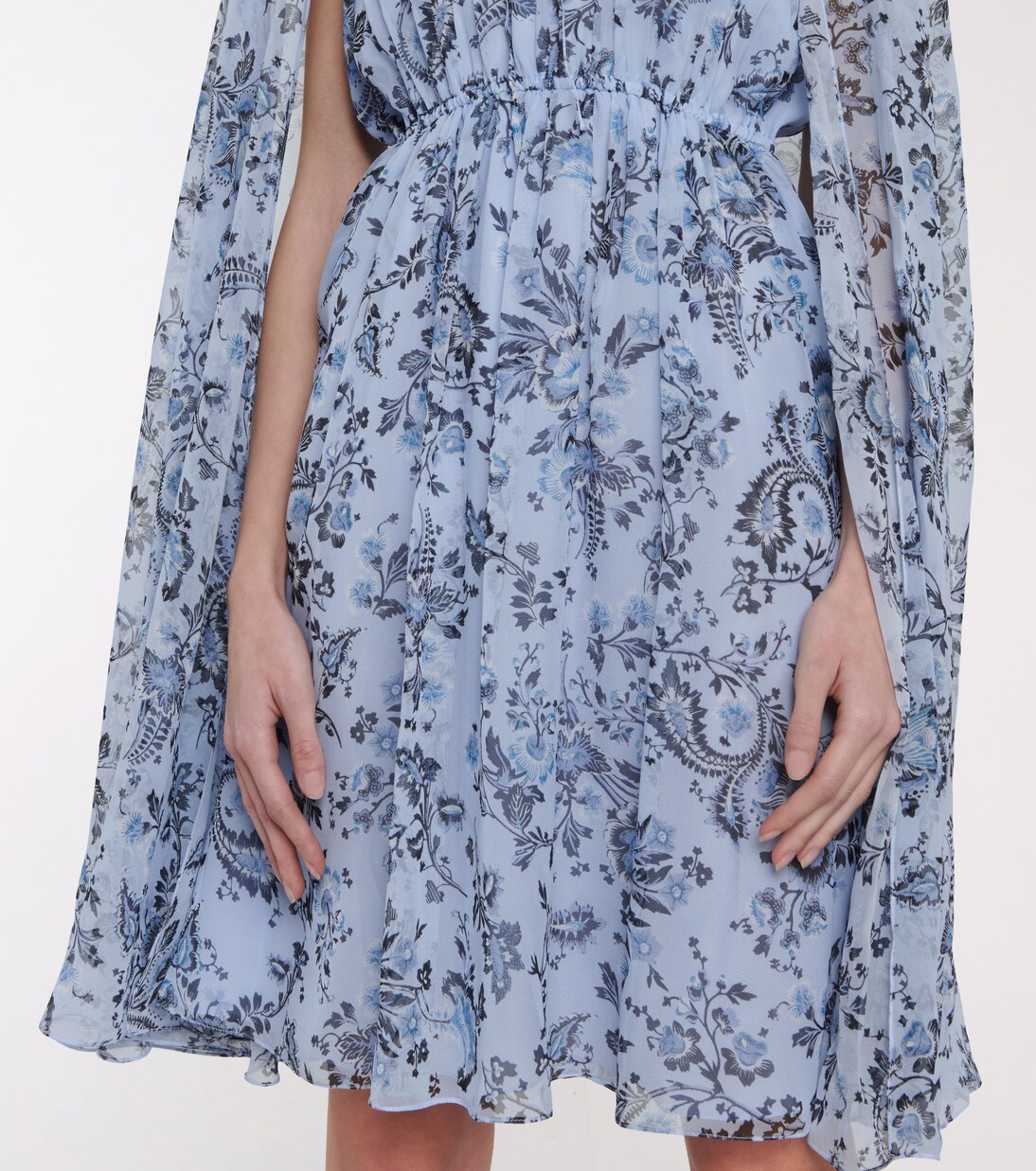 Robe Austin imprimée en soie | Erdem