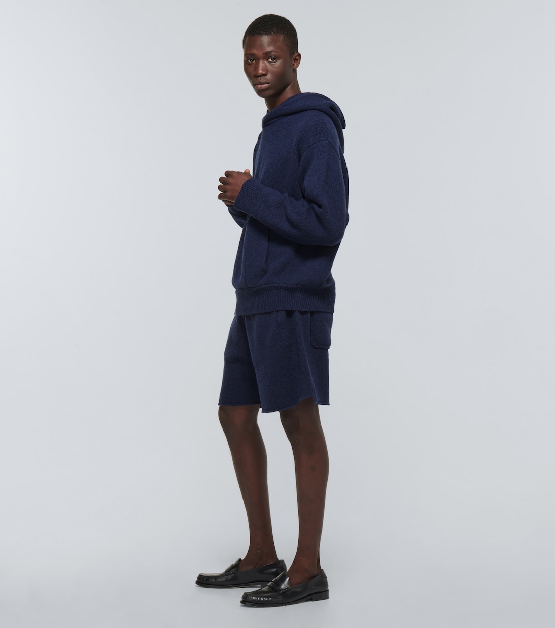 Shorts aus Kaschmir mit Kordelzug | Les Tien