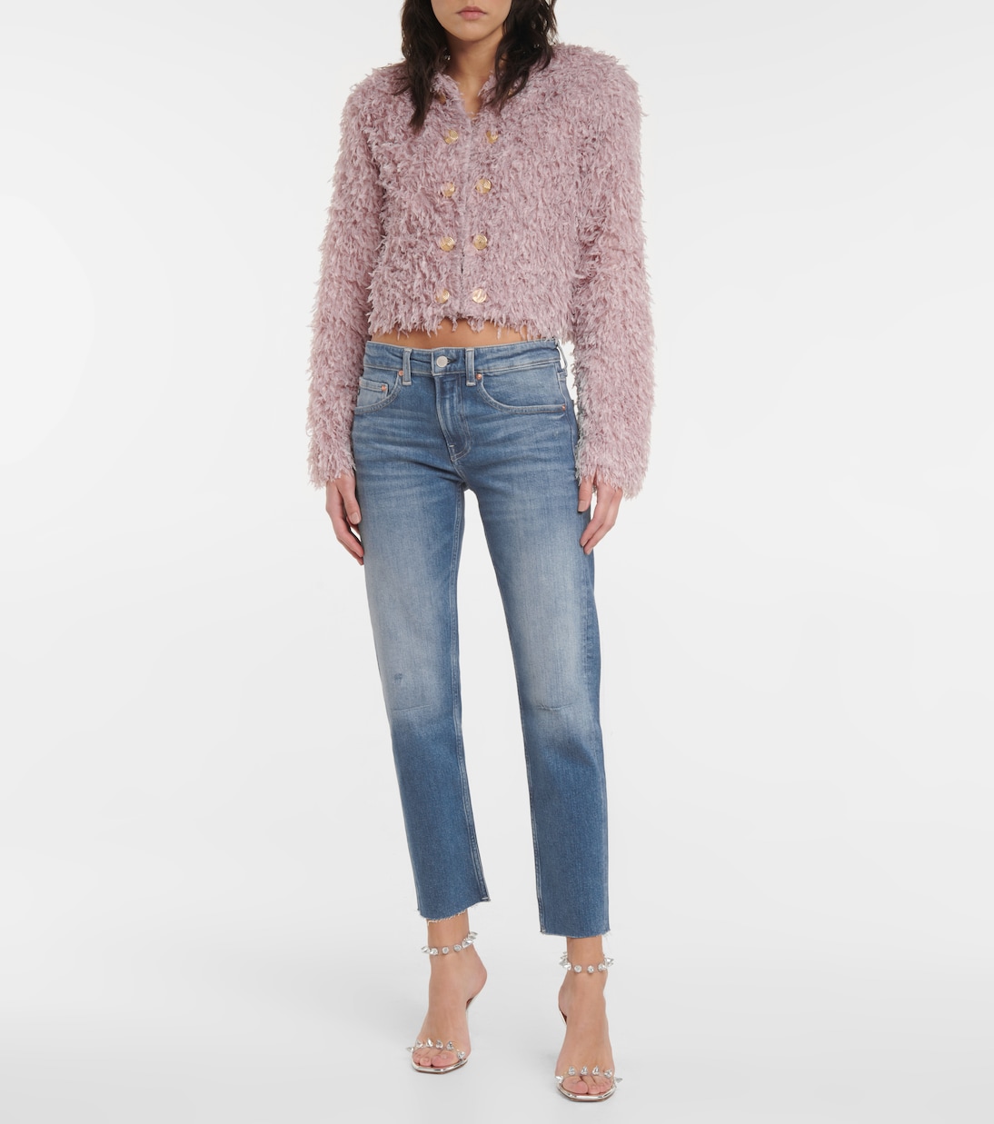 Mid-Rise Cropped Jeans Girlfriend | AG Jeans