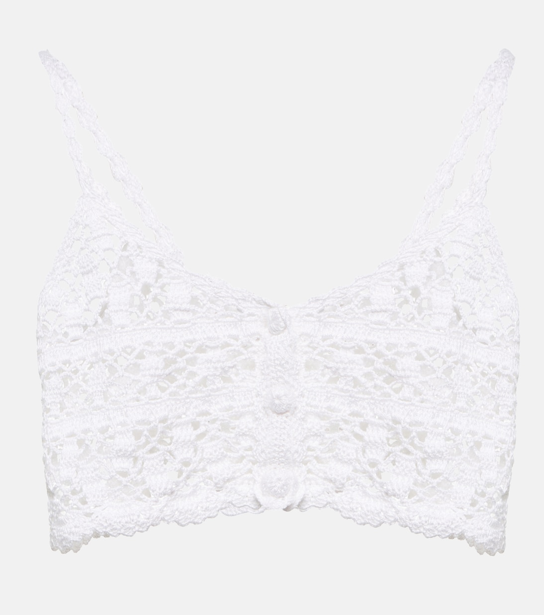 Cropped-Top Bianca aus Häkelstrick | Anna Kosturova