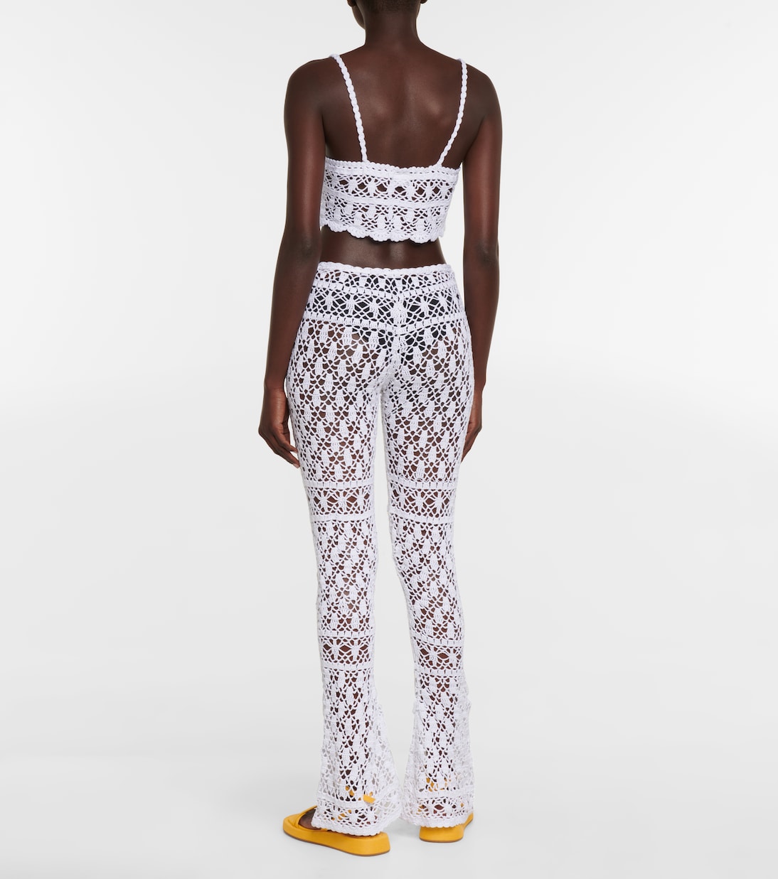 Cropped-Top Bianca aus Häkelstrick | Anna Kosturova