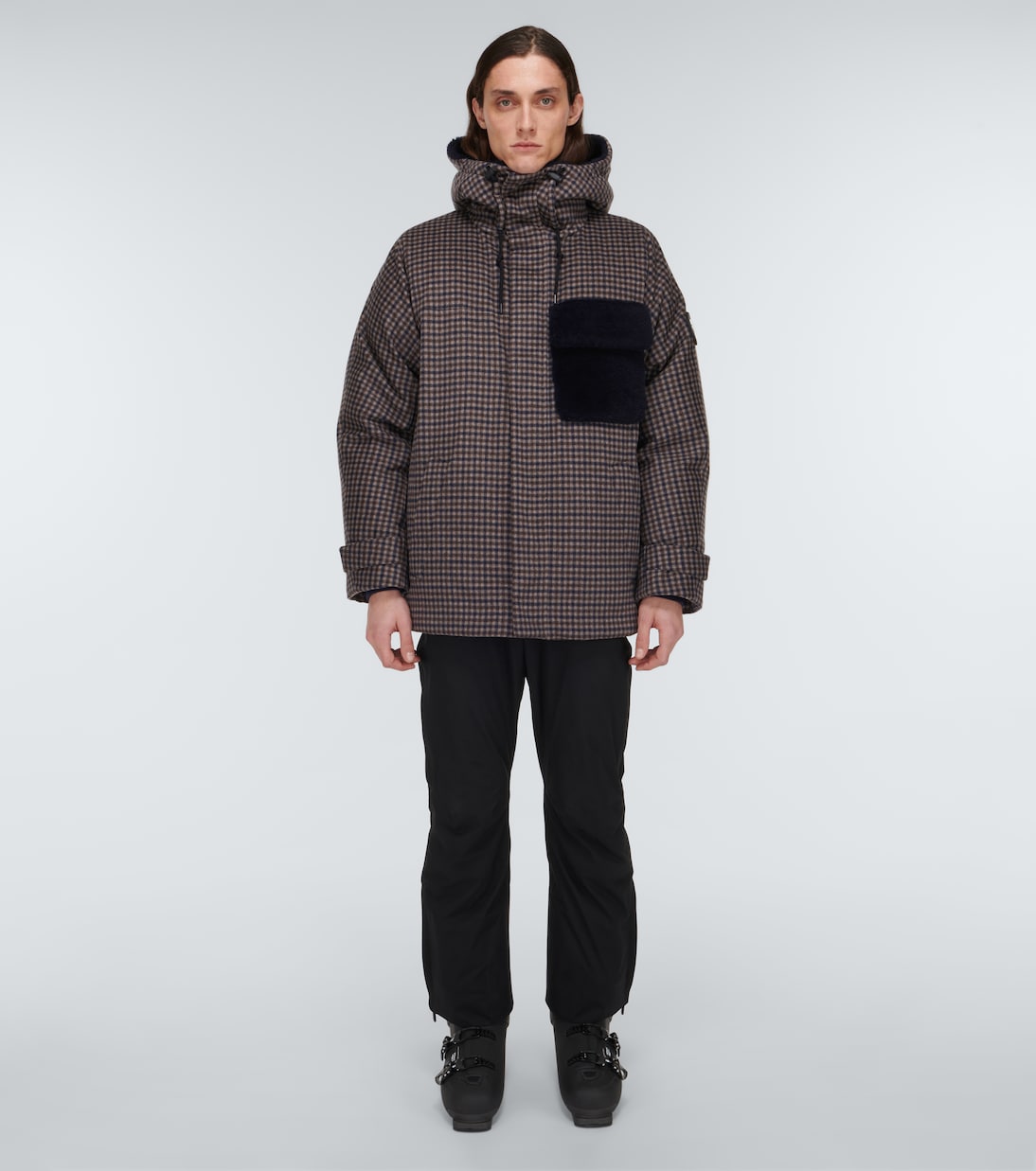 Checked cashmere down jacket | Giorgio Armani