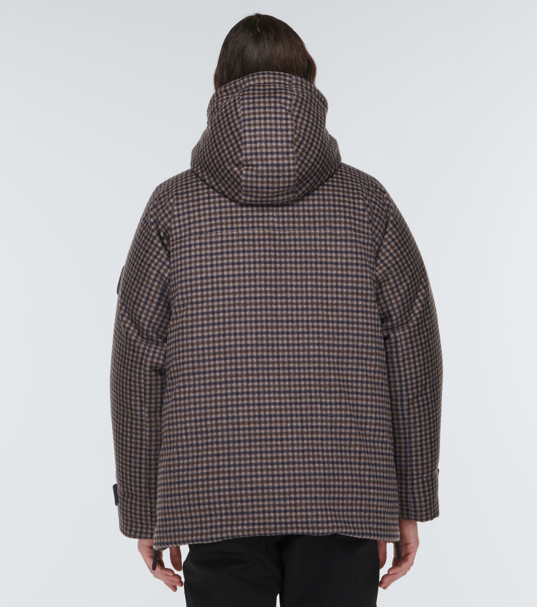 Checked cashmere down jacket | Giorgio Armani