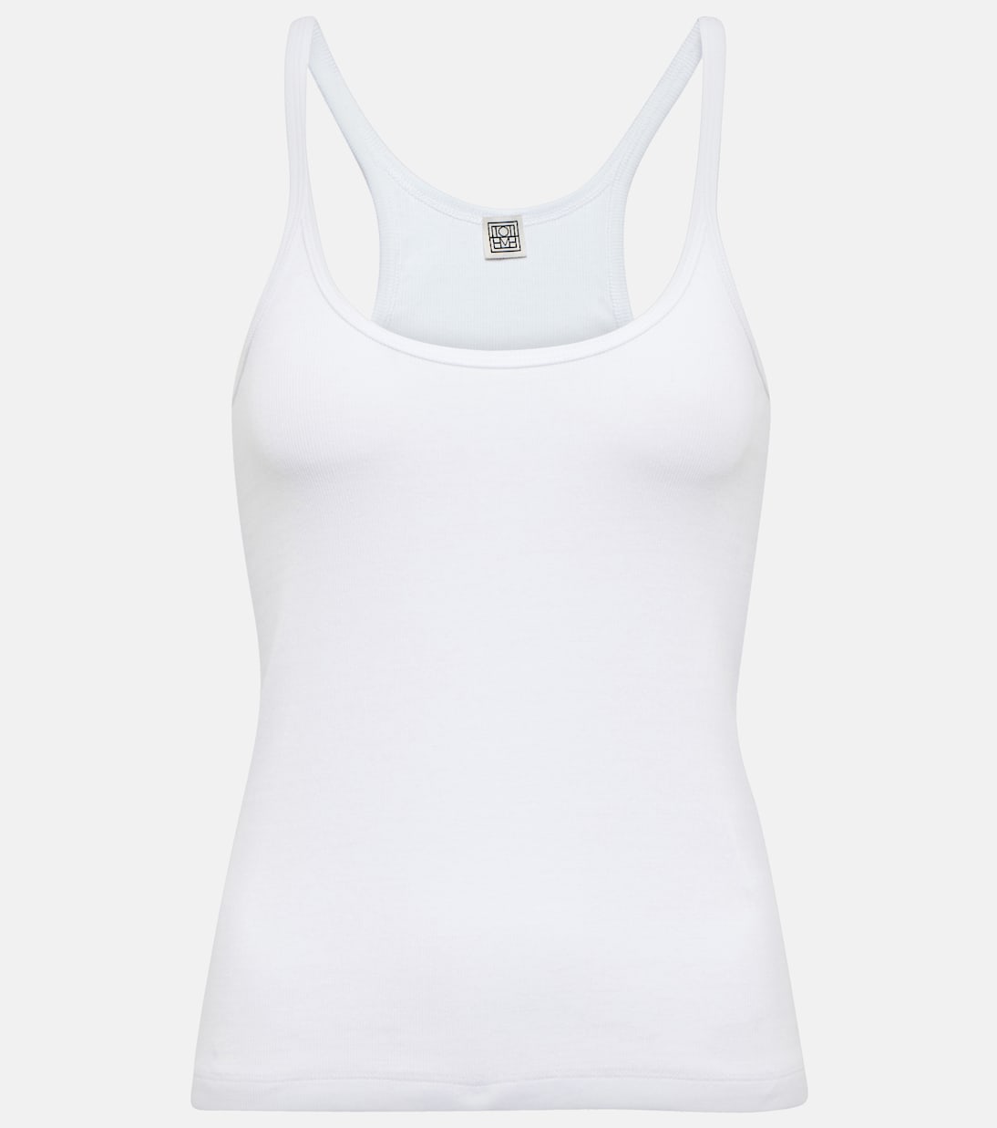 Cotton-blend racerback tank top | Toteme