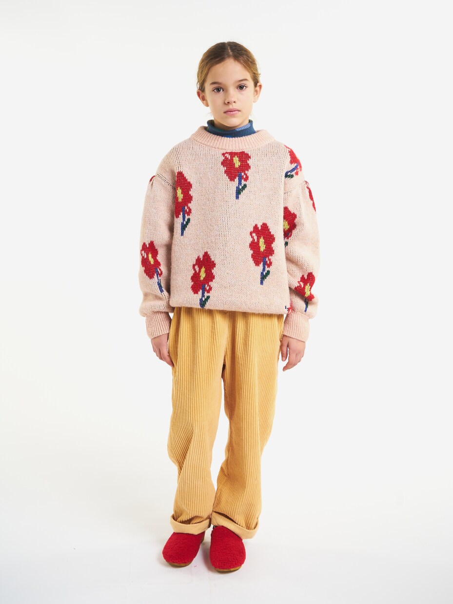 Floral intarsia sweater | Bobo Choses