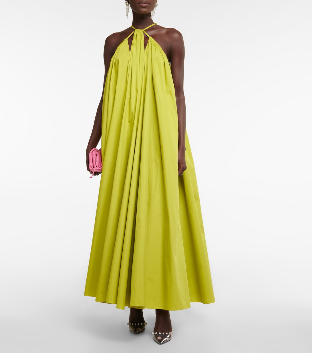 Halterneck cotton gown | Oscar de la Renta