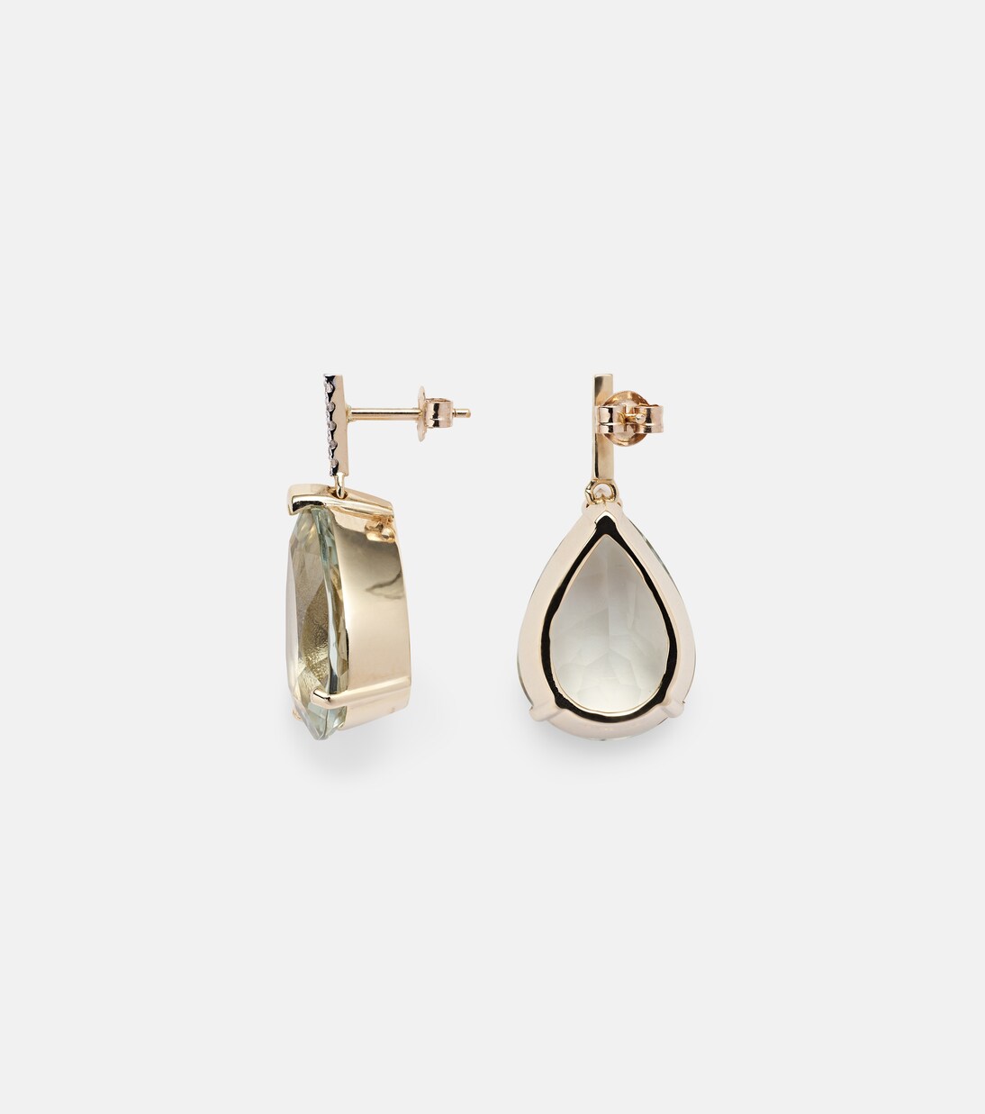 Boucles d’oreilles en or 14 ct, diamants et améthystes | Mateo