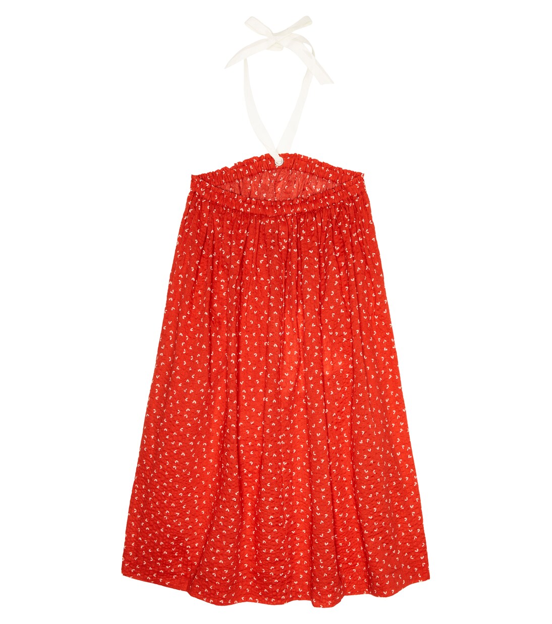 Agave polka dot cotton minidress | Caramel