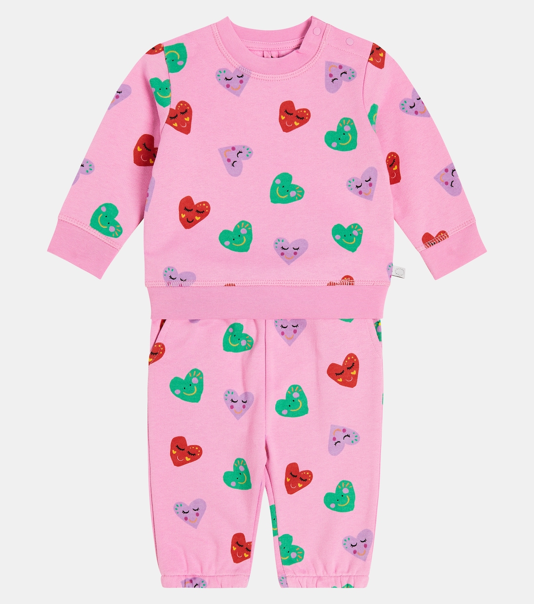 Baby printed cotton sweatshirt and sweatpants set | Stella McCartney Kids