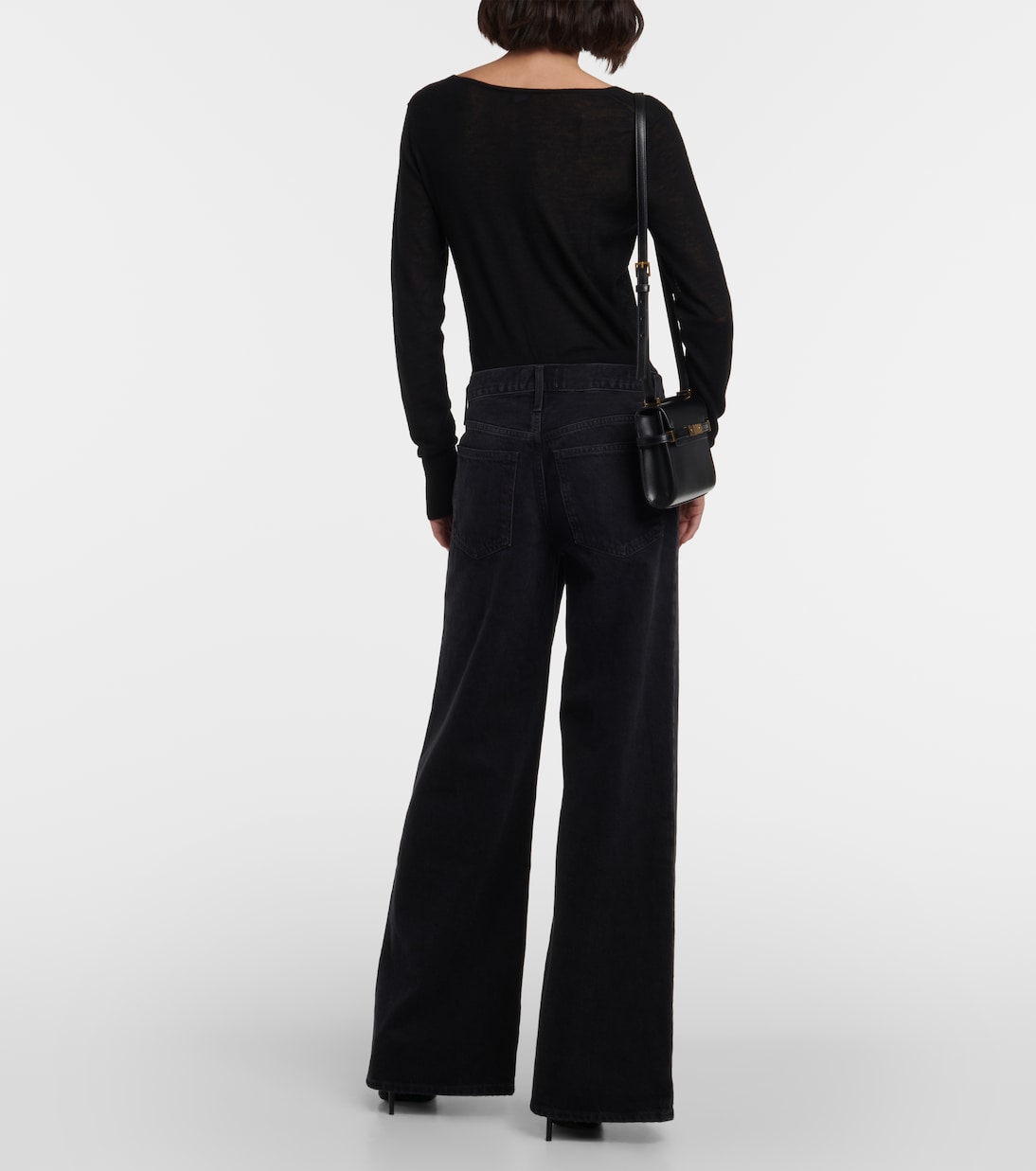 Low-Rise Wide-Leg Jeans Clara  | Agolde
