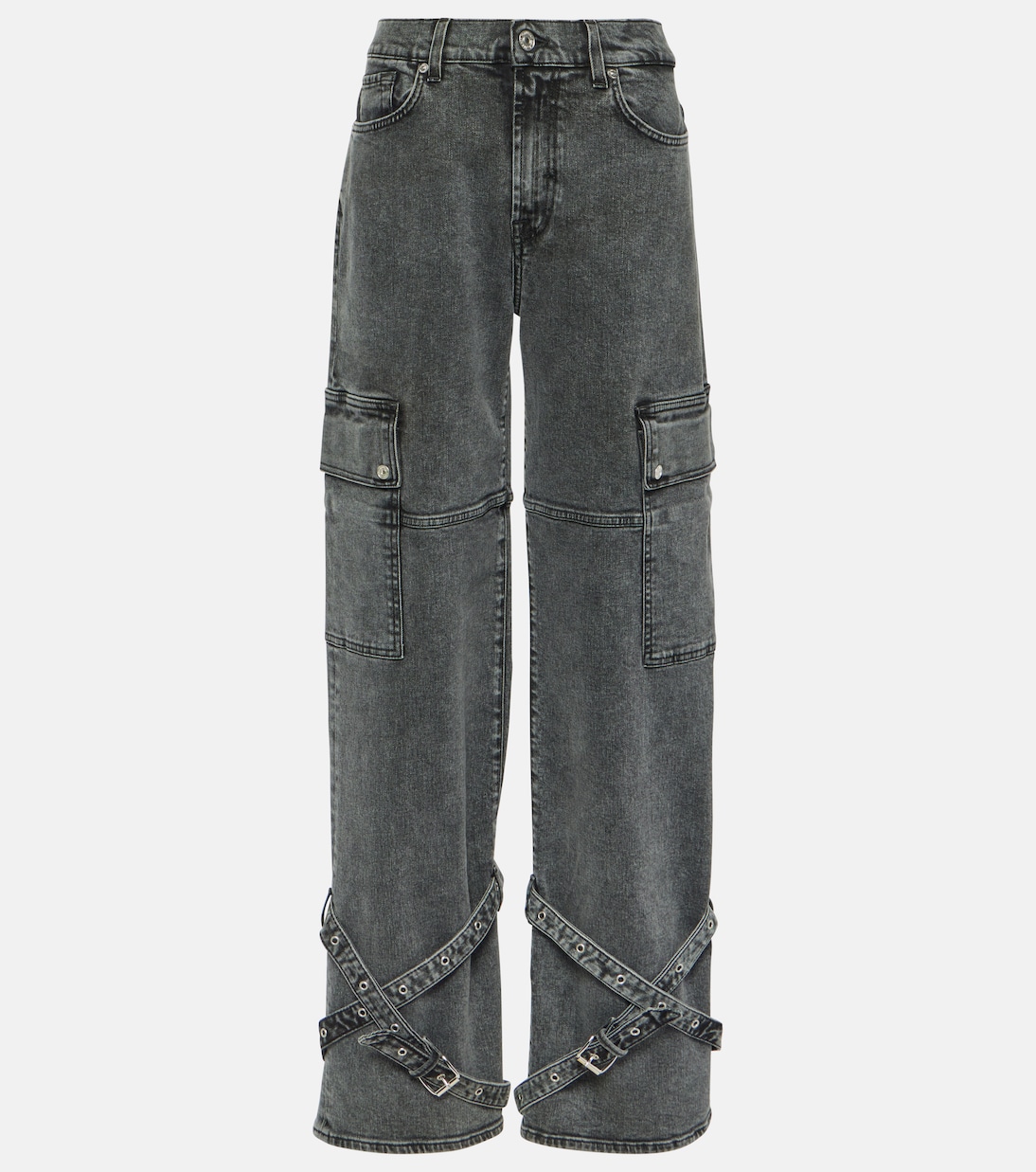 X Chiara Biasi Low-Rise Cargo-Jeans Belted Cargo | 7 For All Mankind