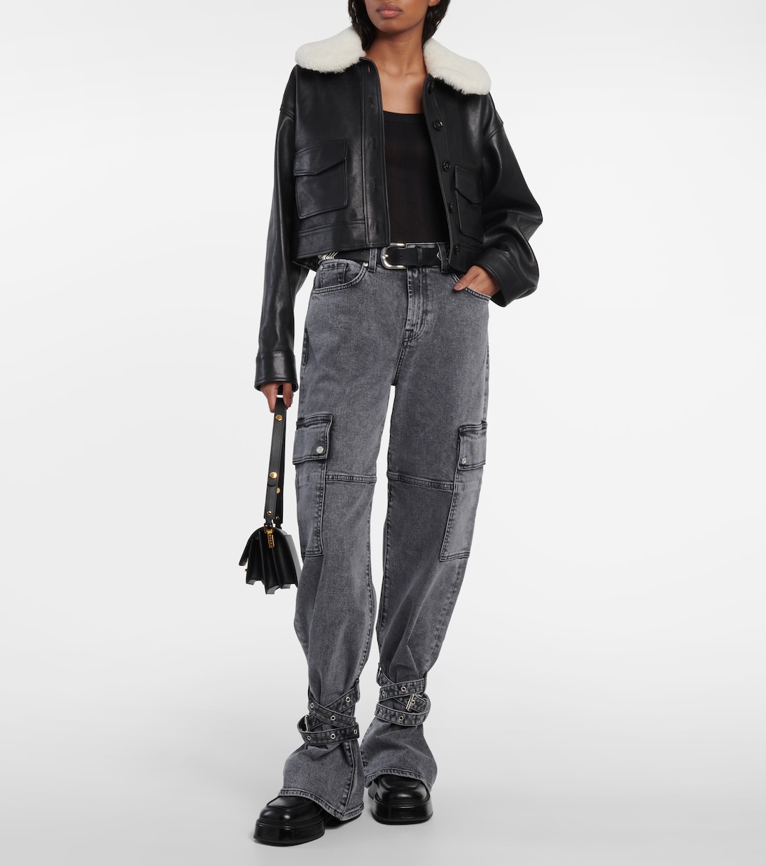 X Chiara Biasi Low-Rise Cargo-Jeans Belted Cargo | 7 For All Mankind