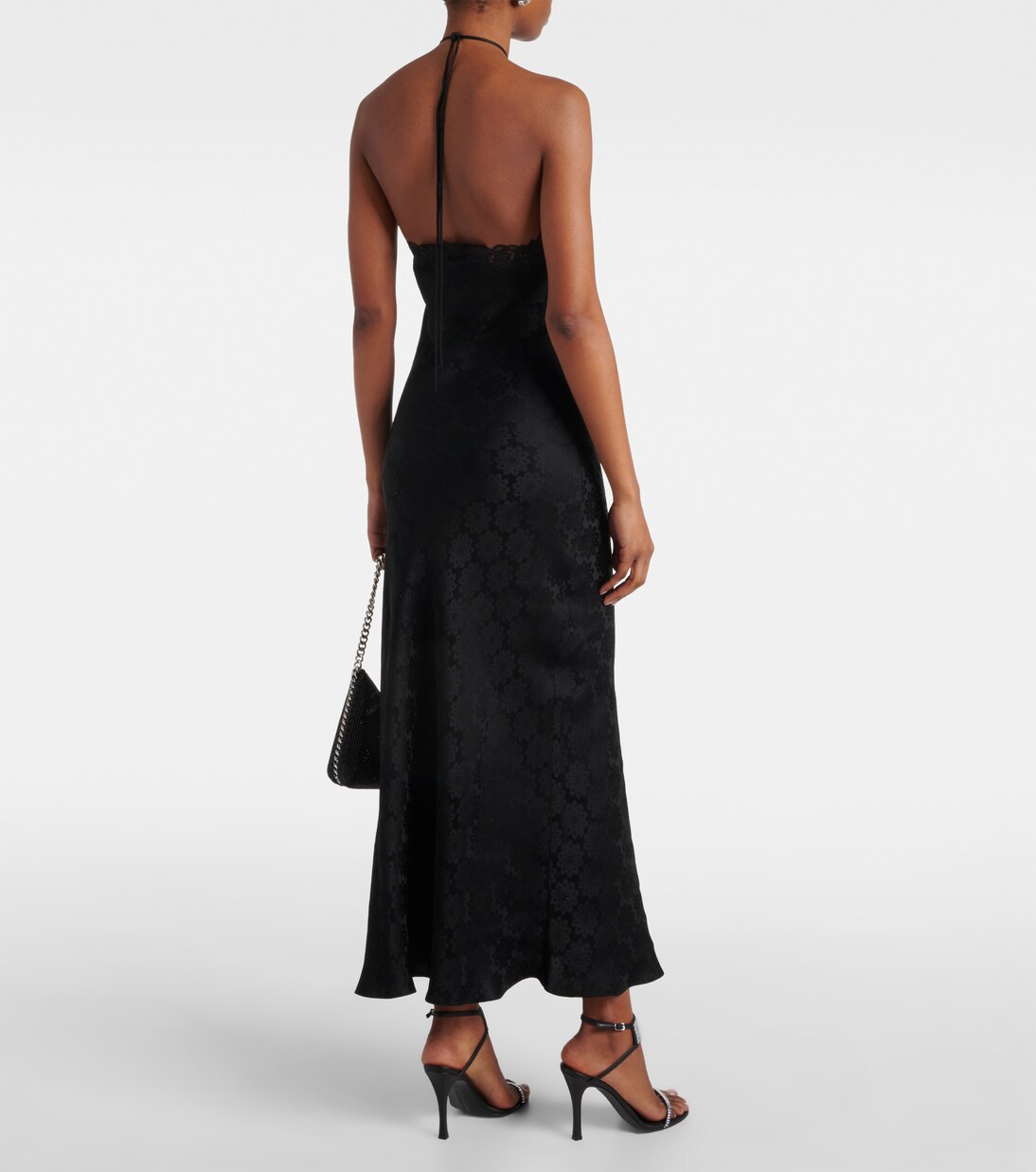 Robe midi en dentelle à fleurs | Stella McCartney