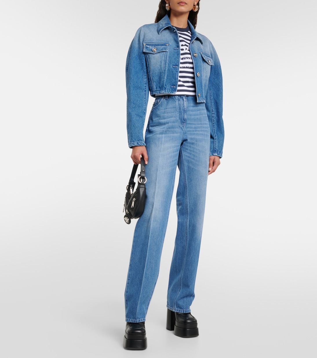 Cropped-Top L’Ancora aus Baumwolle | Versace