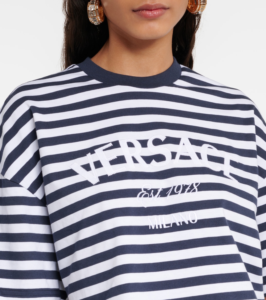 Cropped-Top L’Ancora aus Baumwolle | Versace