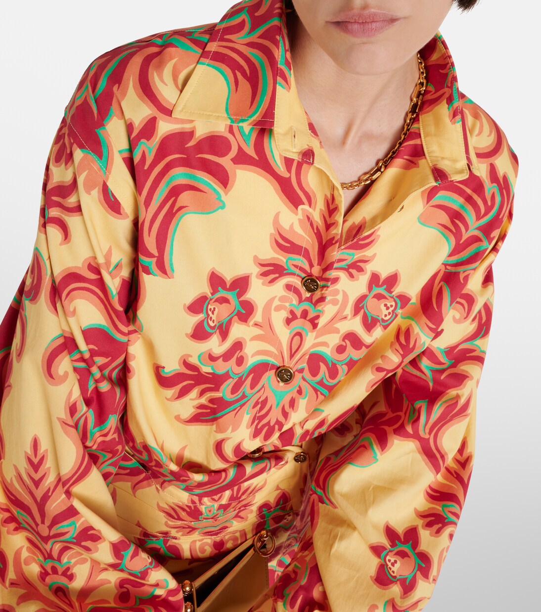 Robe longue en coton et soie imprimés | Etro