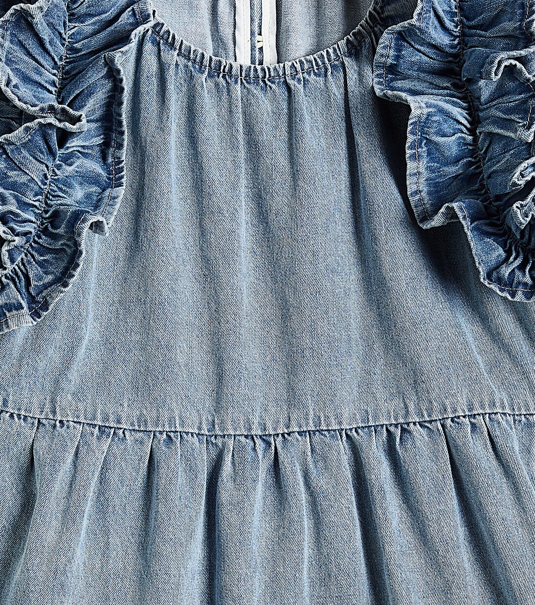 Ruffled cotton chambray dress | Petite Amalie  