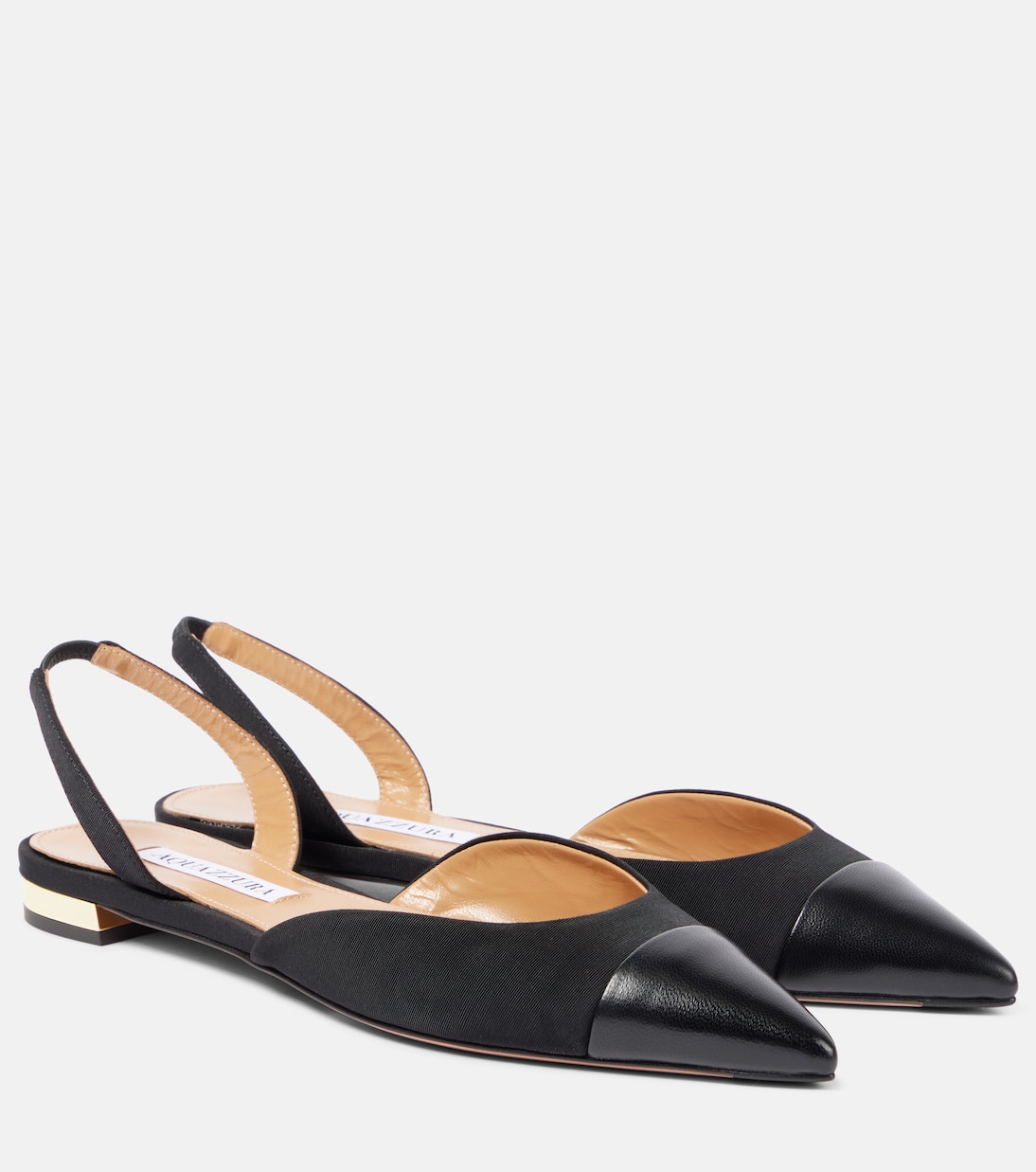 Leather-trimmed slingback flats | Aquazzura