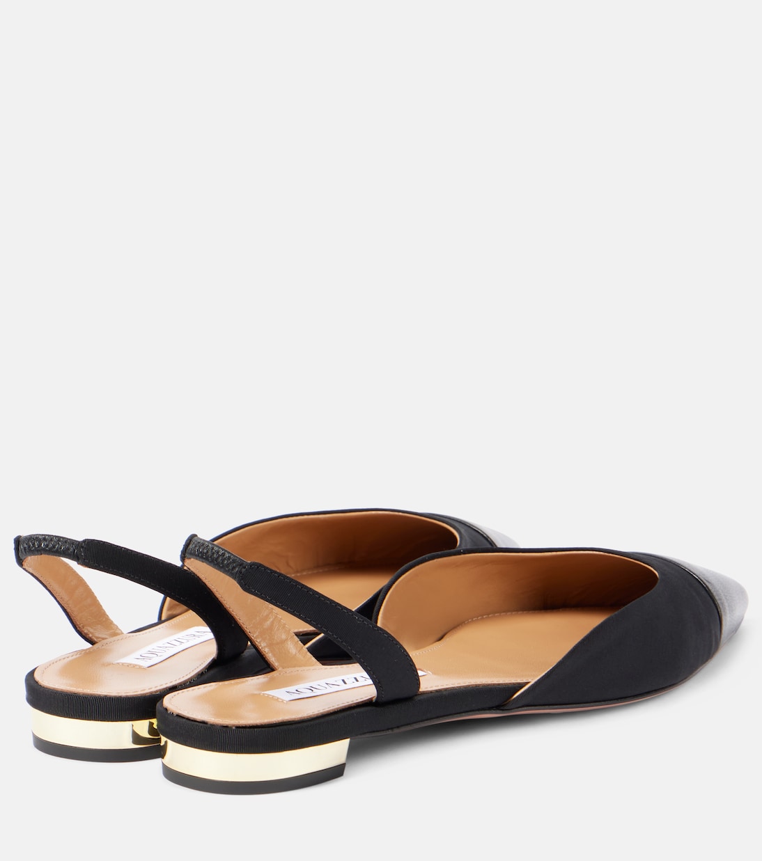 Leather-trimmed slingback flats | Aquazzura