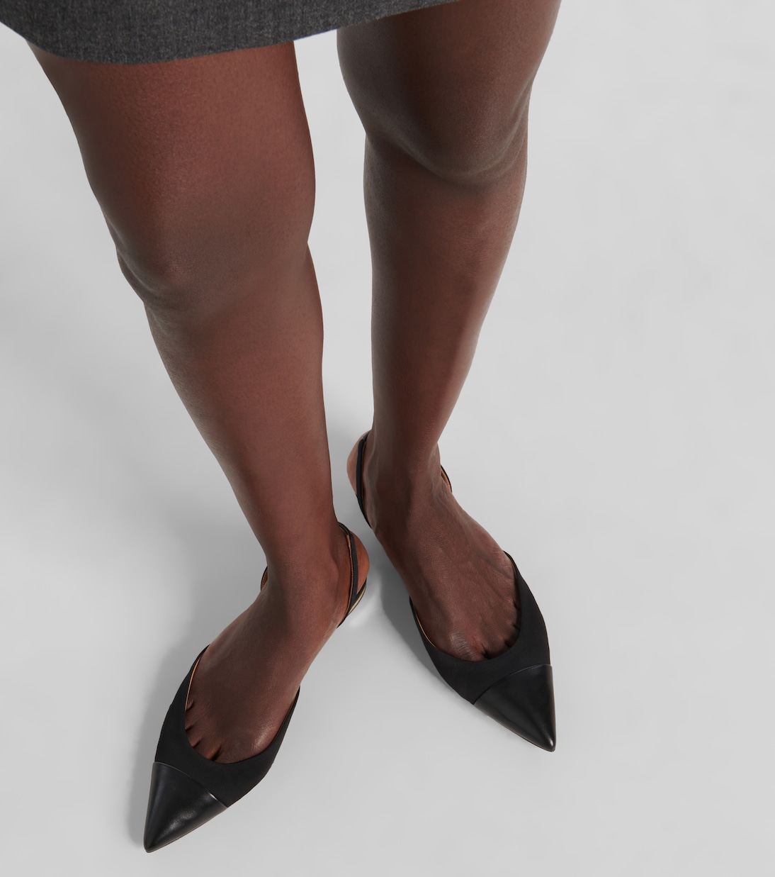 Leather-trimmed slingback flats | Aquazzura