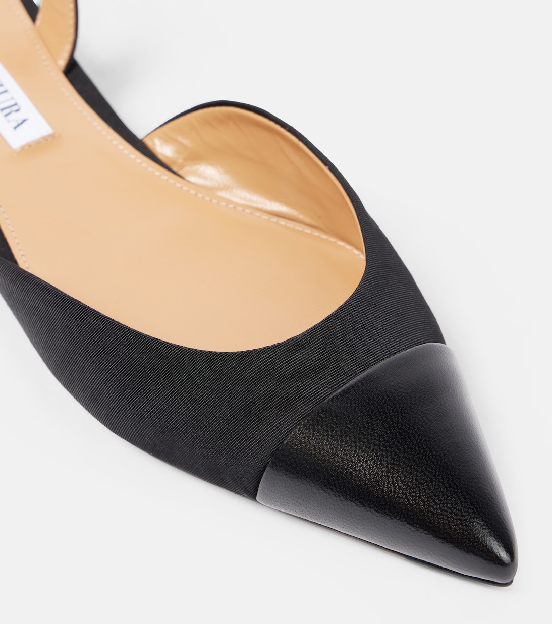 Leather-trimmed slingback flats | Aquazzura