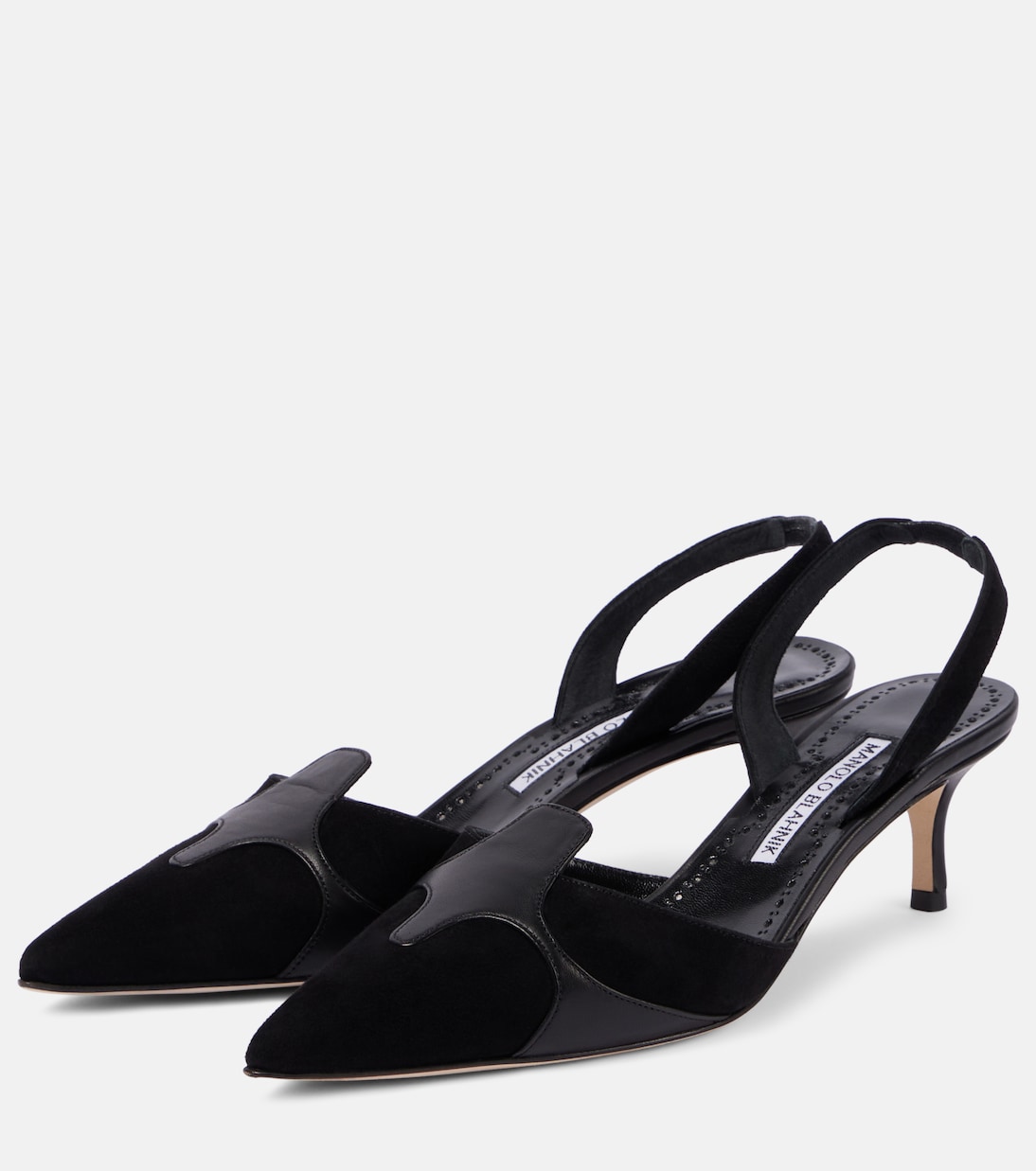 Poligleto 50 suede slingback pumps | Manolo Blahnik
