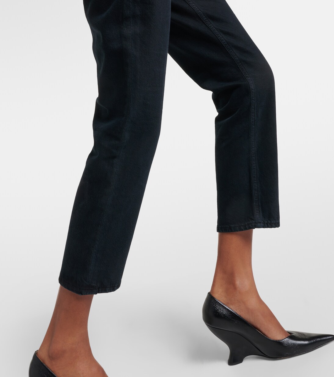 High-Rise Slim Jeans Riley Crop | Agolde