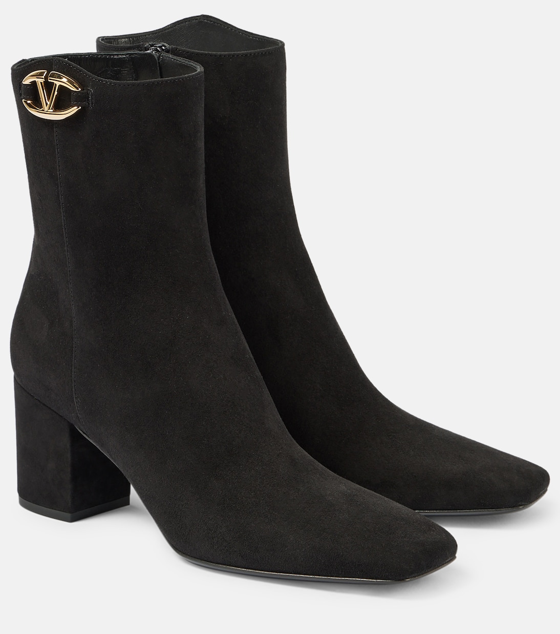 VLogo The Bold Edition suede booties | Valentino Garavani