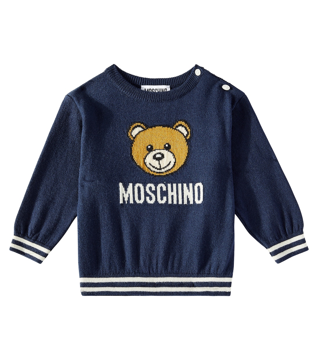 Baby Teddy Bear cotton and wool sweater | Moschino Kids