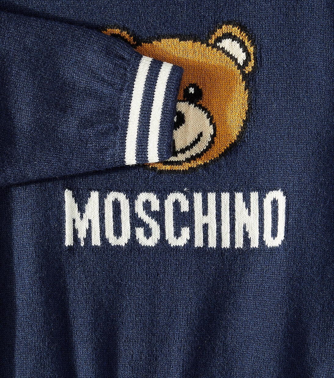 Baby Teddy Bear cotton and wool sweater | Moschino Kids