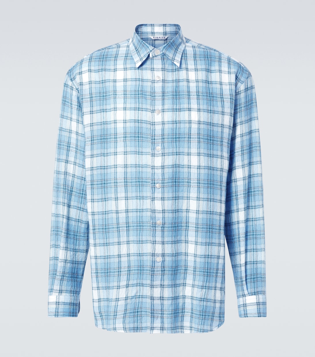 Airy checked wool shirt | Auralee