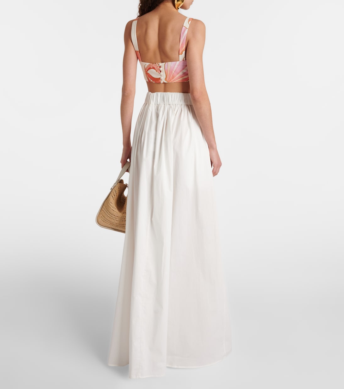 Maxirock aus Baumwollpopeline | Adriana Degreas