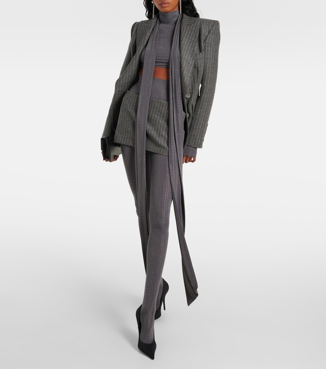 Verziertes Cropped-Top aus Jersey | Alex Perry