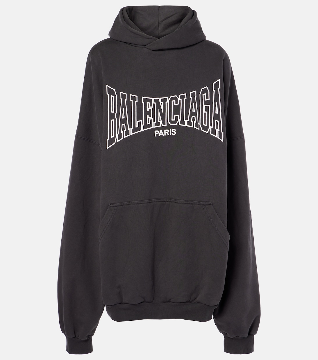 Logo cotton jersey hoodie | Balenciaga