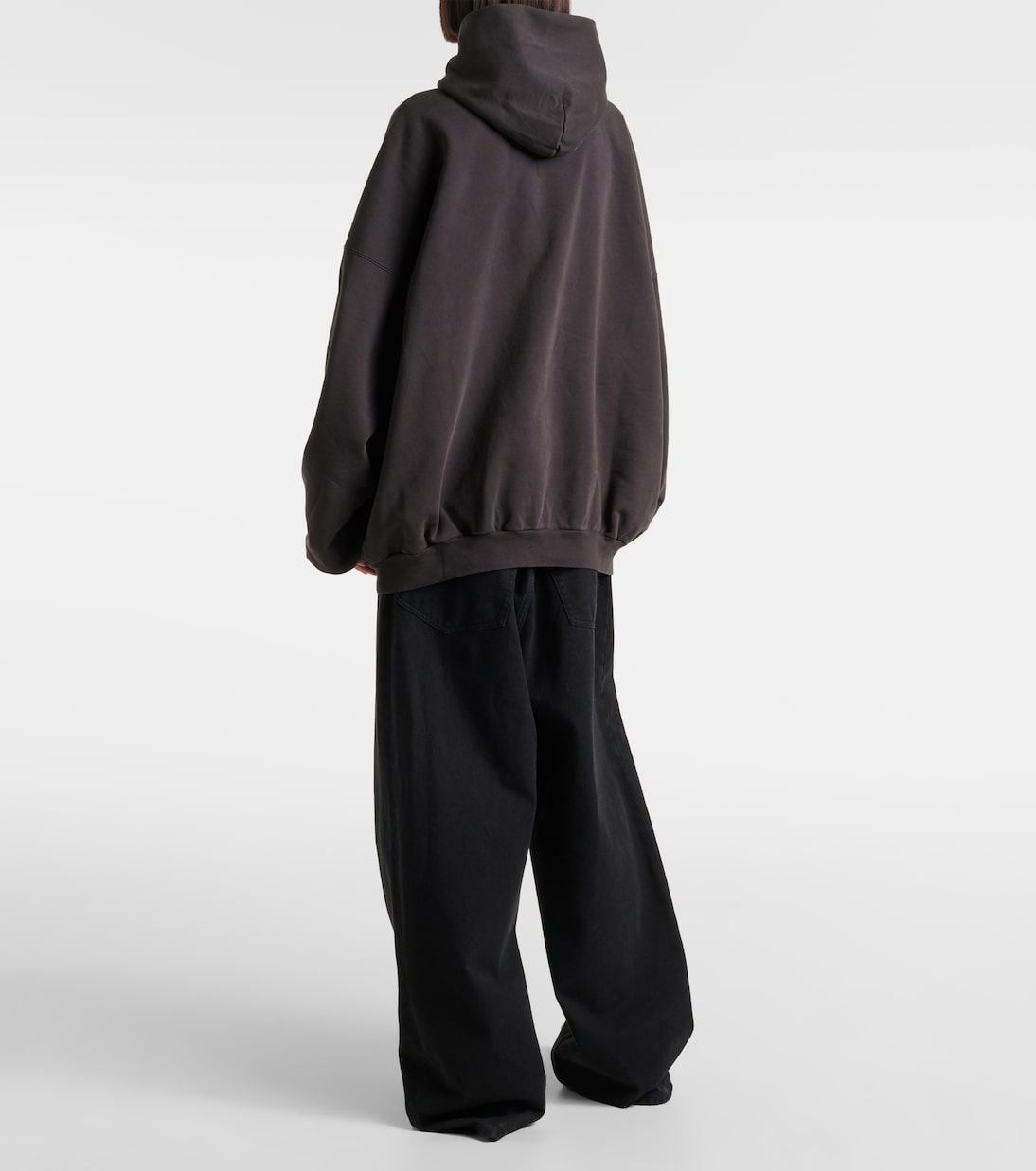 Logo cotton jersey hoodie | Balenciaga