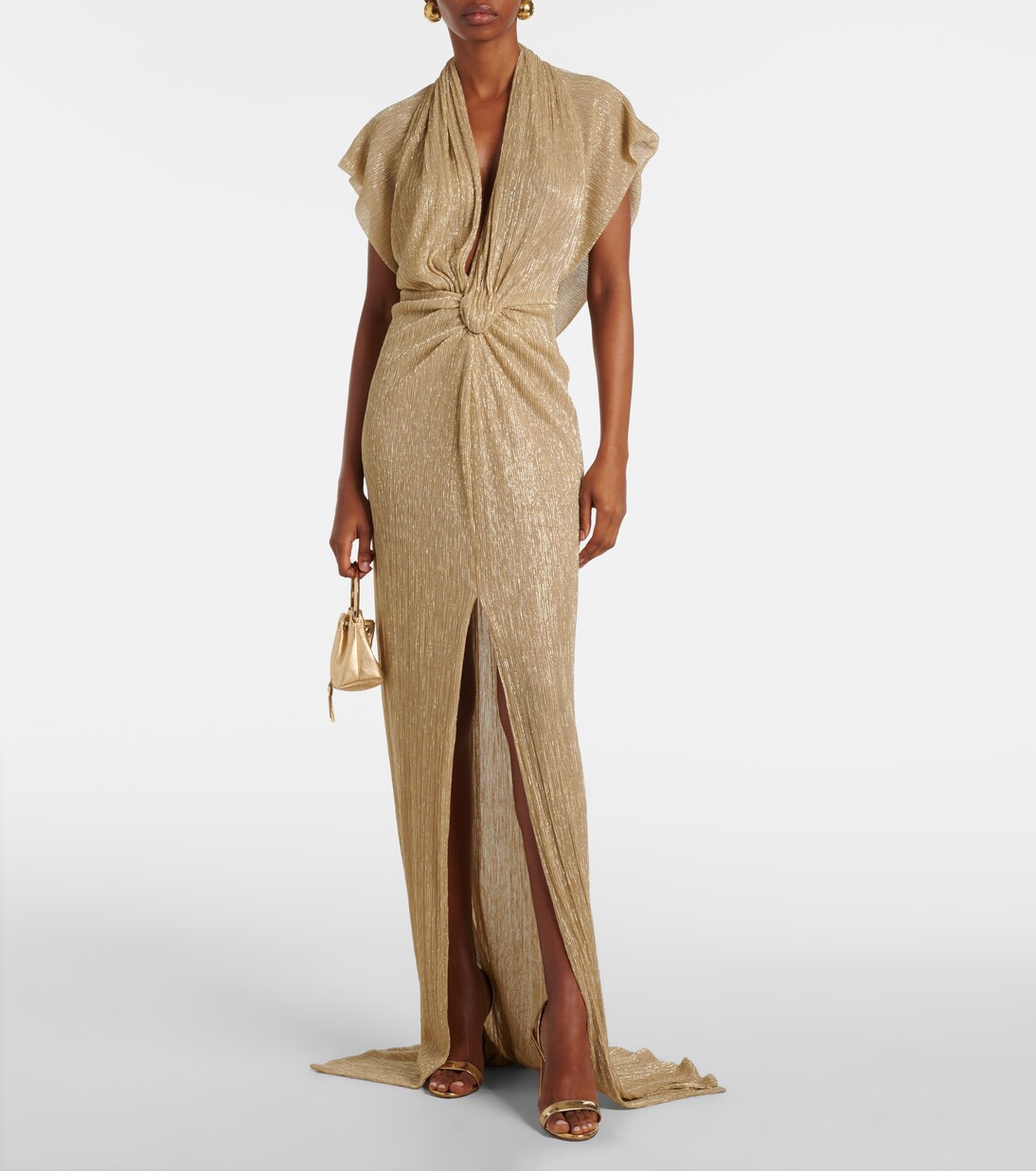 Robe longue Eva en lamé | Costarellos