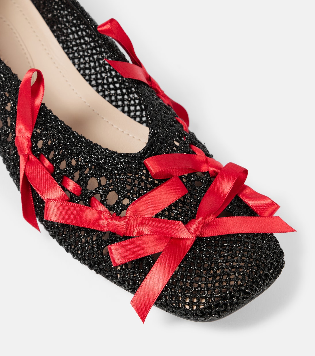 Bow-detail crochet ballet flats | Simone Rocha