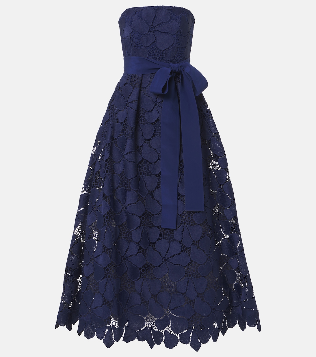 Vestido bustier de fiesta de encaje | Elie Saab