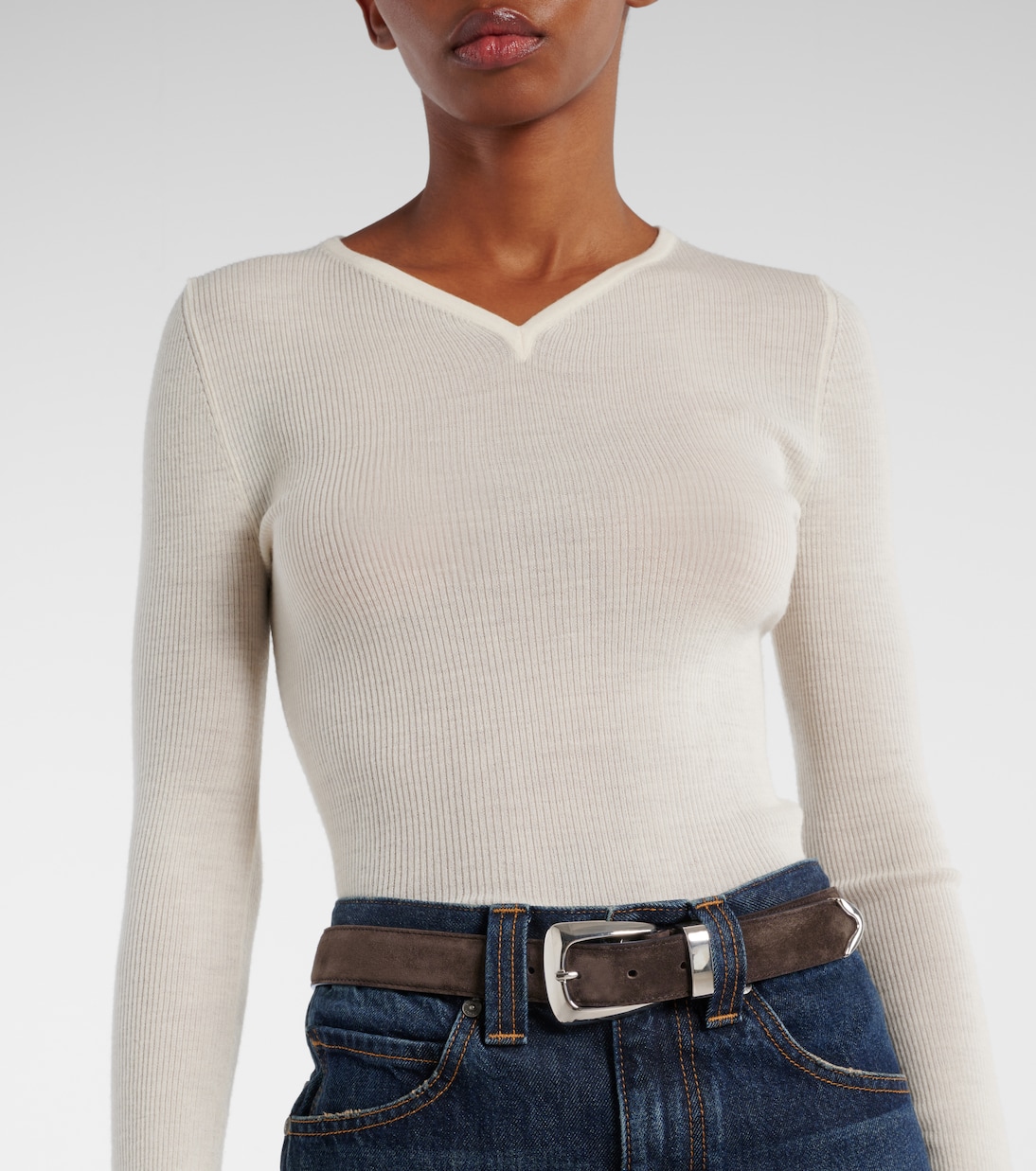 Ceinture Benny en daim | Khaite