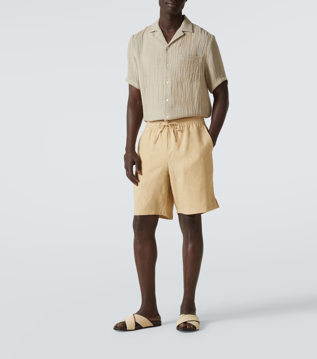 Betul linen shorts | Le Kasha