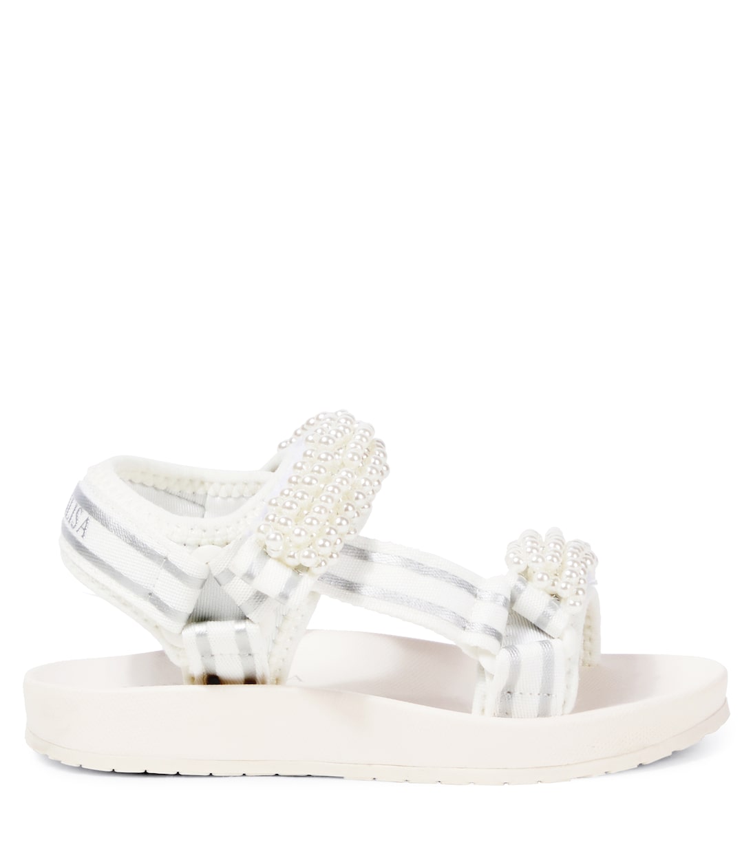 Faux pearl-embellished sandals | Monnalisa