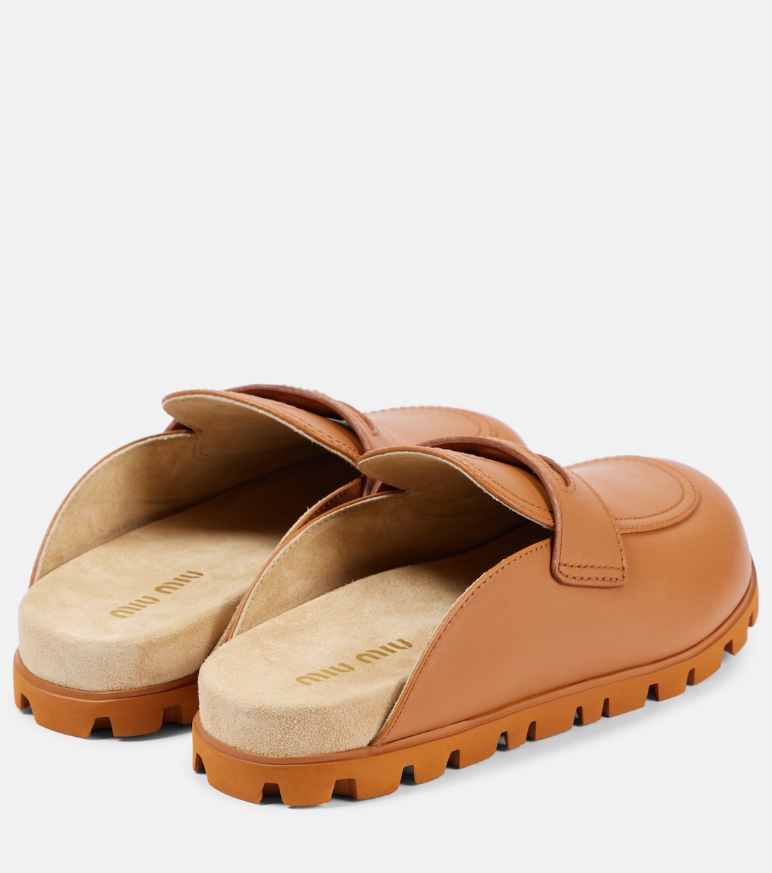 Slippers aus Leder | Miu Miu