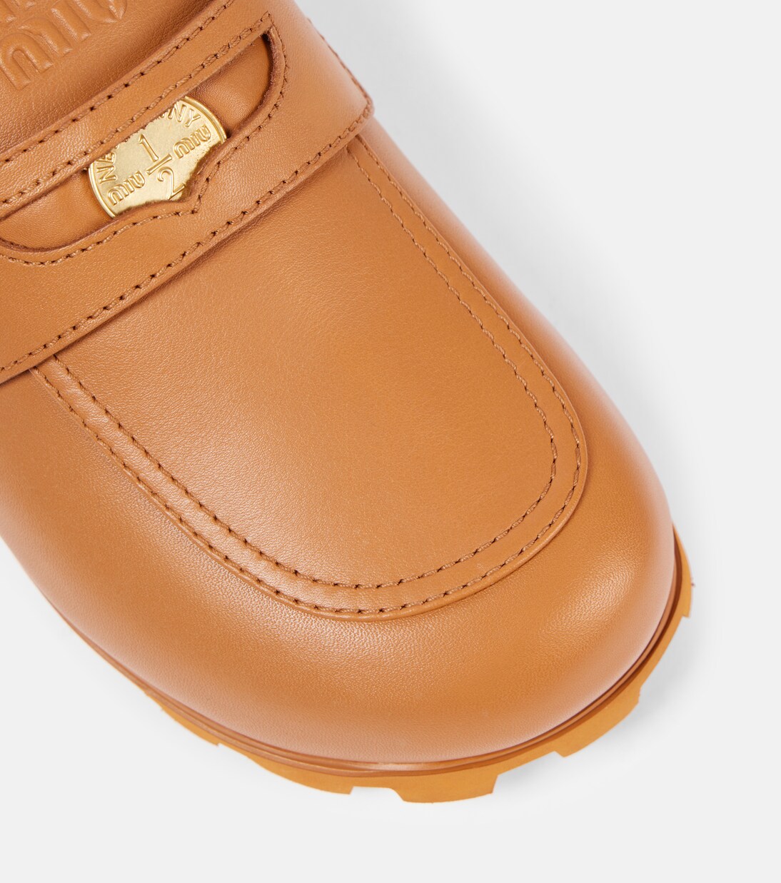 Slippers aus Leder | Miu Miu