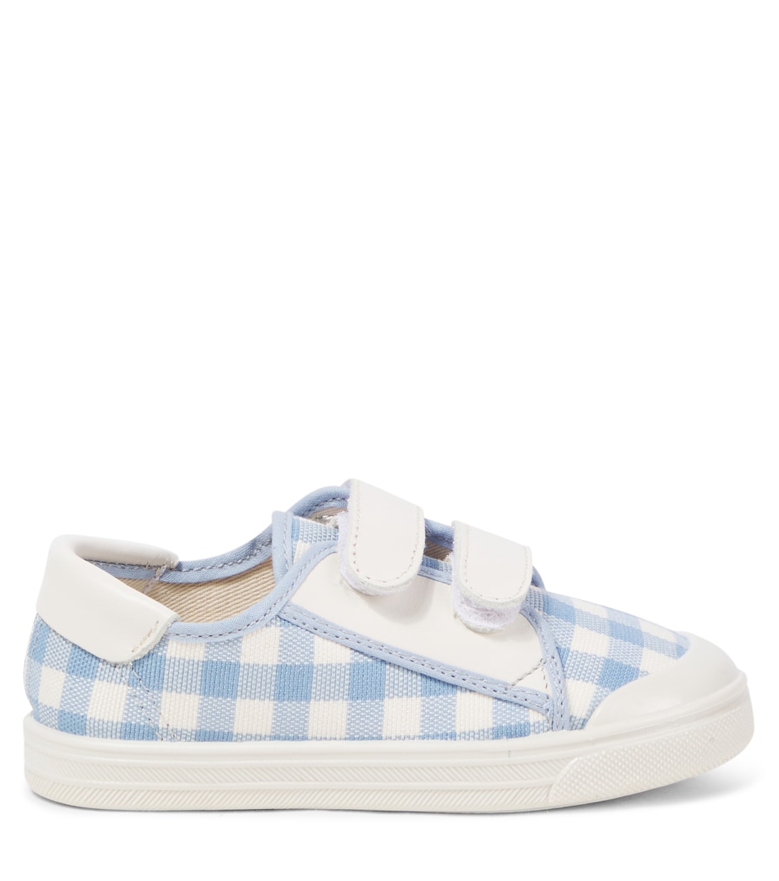 Leather-trimmed gingham sneakers | PèPè