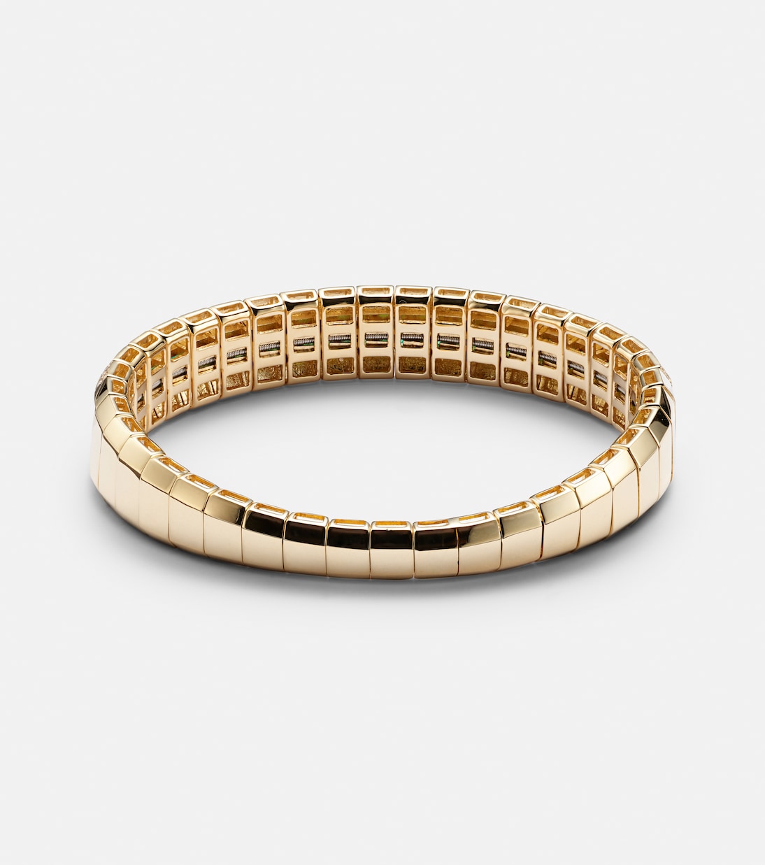 Scales 18kt gold bracelet with diamonds and emeralds | Shay Jewelry