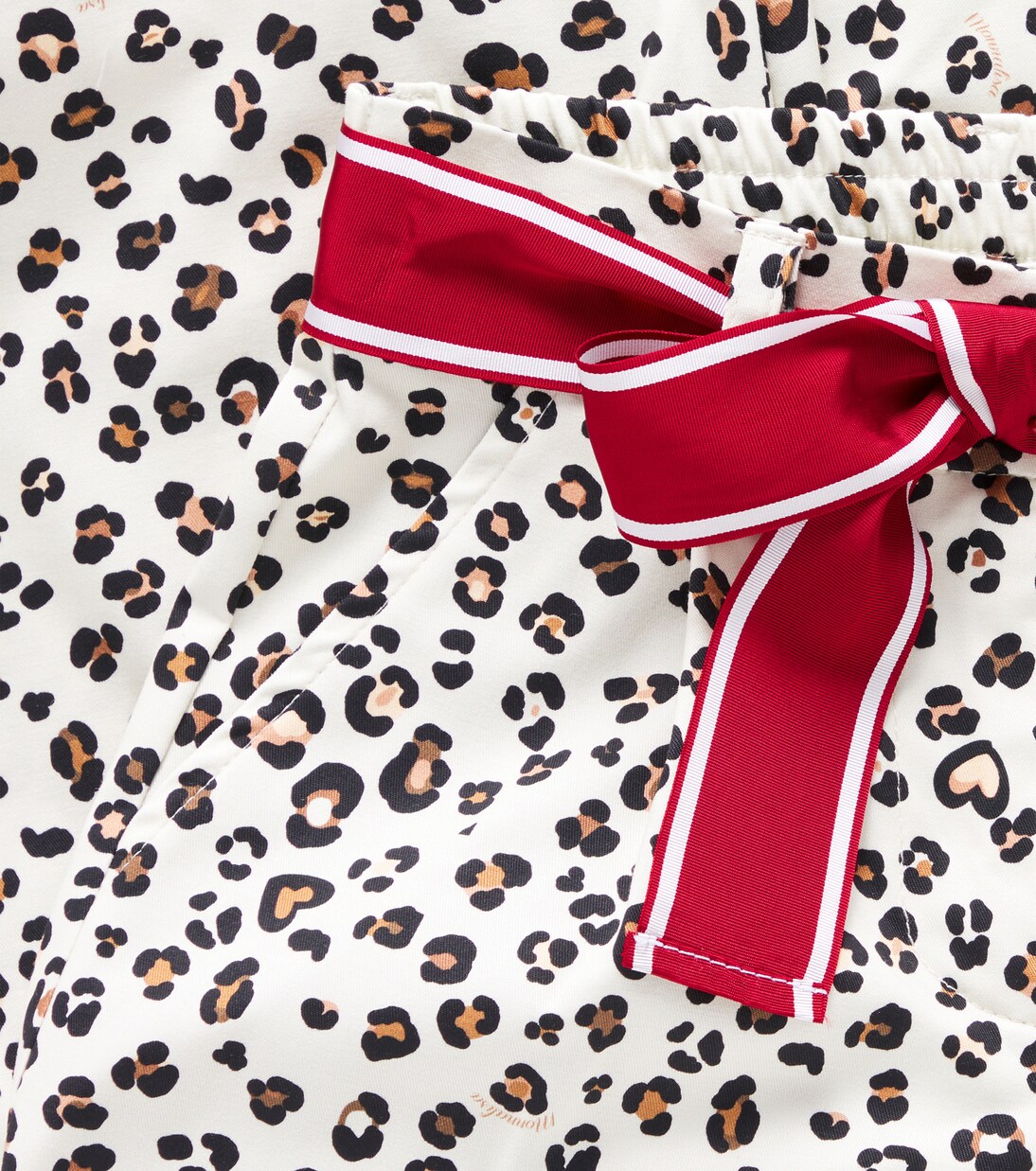 Leopard-print cotton-blend pants | Monnalisa