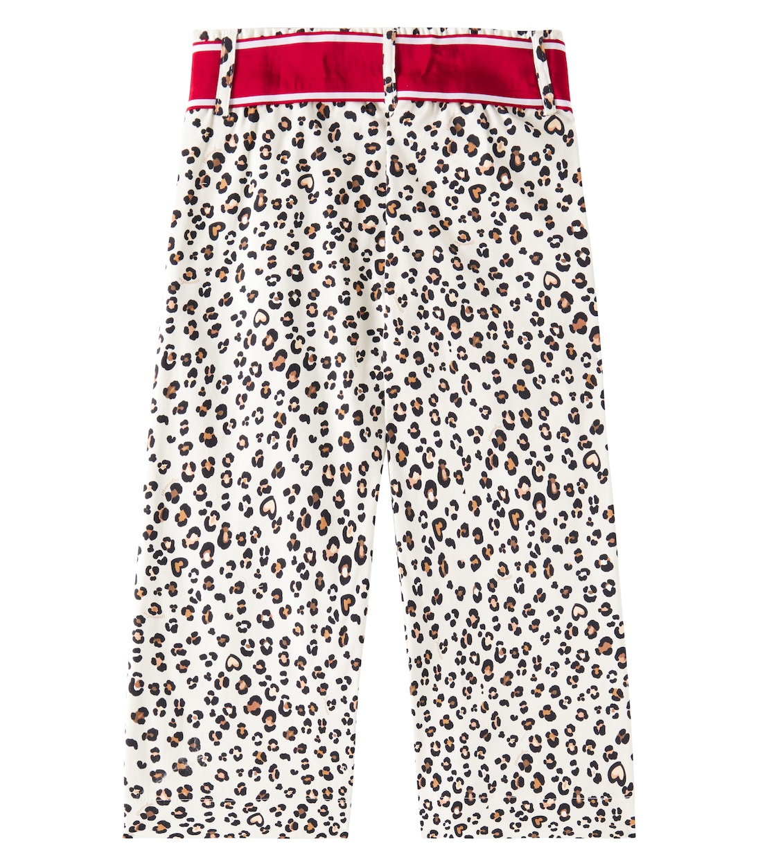 Leopard-print cotton-blend pants | Monnalisa