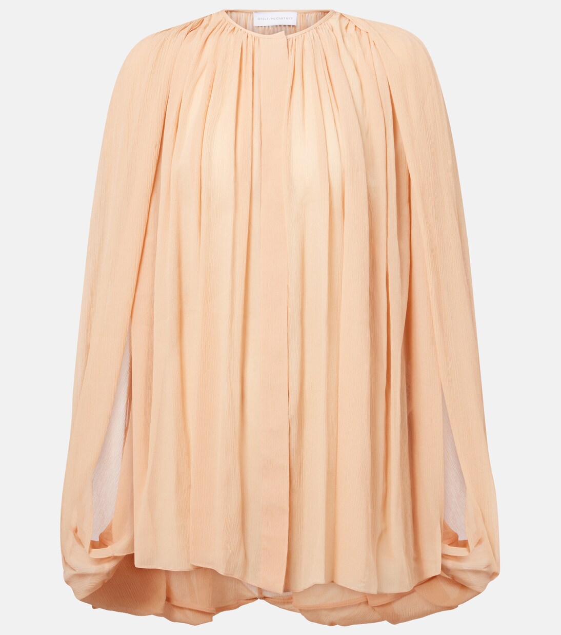 Draped silk chiffon blouse | Stella McCartney