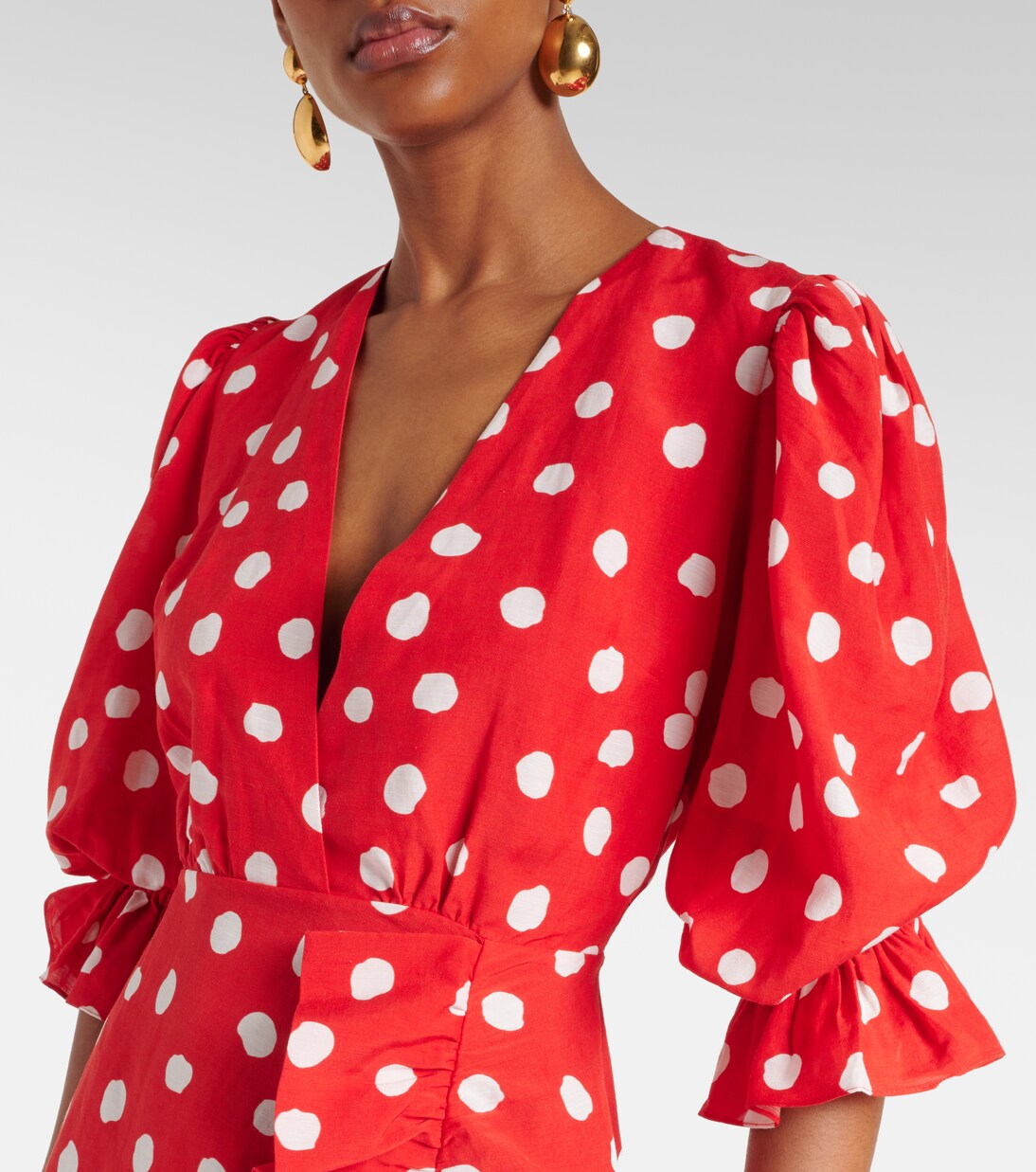 Polka-dot ruffled minidress  | Adriana Degreas